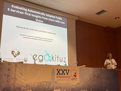 Presentación de Myriam Arrue en Interacción 2025 y su elección como presidenta de CHISPA (ACM SIGCHI)