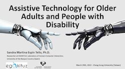 Ponencia sobre tecnología asistiva para personas mayores y personas con discapacidad en la Chang Gung University (Taiwán)